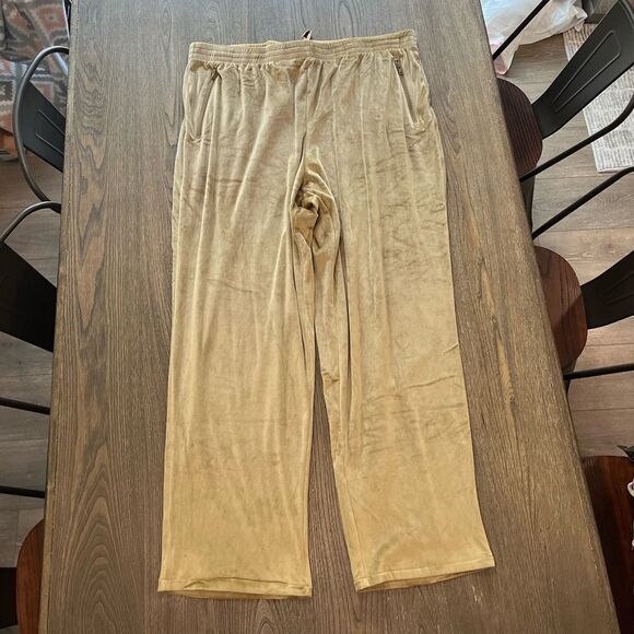 NWT Skims Velour Track Pants Gold Size 4X - Picture 1 of 10